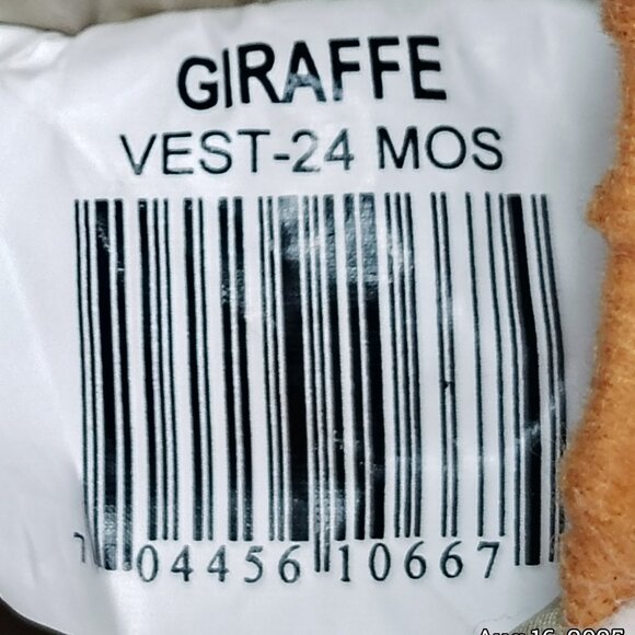 Giraffe Toddler Costume 24mos Halloween Plushy Animal Costume Warm Cuddly - Picture 8 of 9